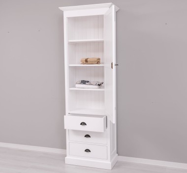 Wardrobe with 1 large door, 3 drawers