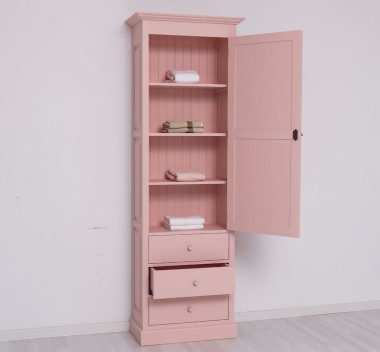 Wardrobe with 1 large door, 3 drawers