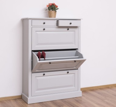 Shoe rack with 3 doors and 2 drawers