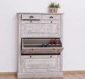 Shoe rack with 3 doors and 2 drawers