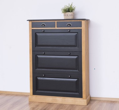 Shoe rack with 3 doors and 2 drawers