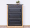 Shoe rack with 3 doors and 2 drawers