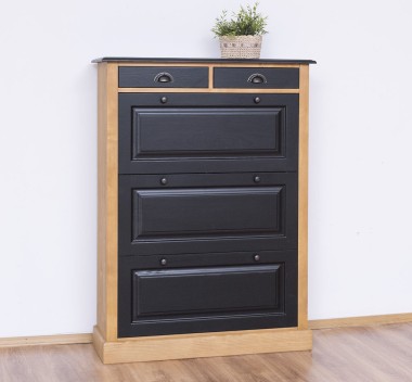 Shoe rack with 3 doors and 2 drawers