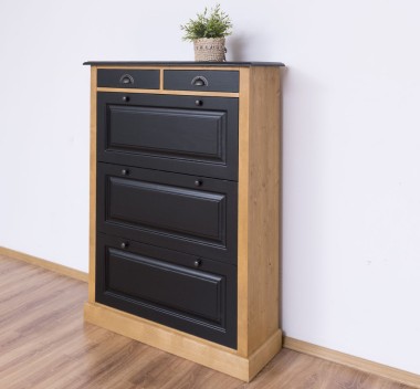 Shoe rack with 3 doors and 2 drawers