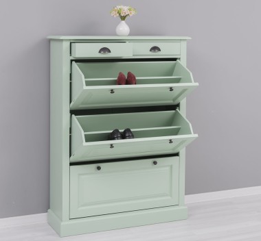 Shoe rack with 3 doors and 2 drawers