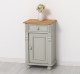 Nightstand with ornaments, 1 door and 1 drawer