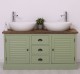 Bathroom cabinet with 2 lamellar doors - sinks are not included in the price