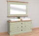 Bathroom cabinet with 2 lamellar doors - sinks are not included in the price