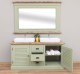 Bathroom cabinet with 2 lamellar doors - sinks are not included in the price