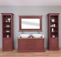 Bathroom cabinet with 2 lamellar doors - sinks are not included in the price