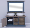 Bathroom cabinet with 2 lamellar doors - sinks are not included in the price