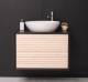 Bathroom item 2 drawers "Slatted" - sink included in price - Color Corp_P003 - Color Drawers_P095 - DOUBLE COLORED