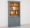 Bookcase with 2 doors and LED strip, accessories included in the price - Color Ext._P042 / Color Int._P002 â€“ DOUBLE COLORED