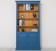 Bookcase with 2 doors and LED strip, accessories included in the price - Color Ext._P045 / Color Int._P002 - DOUBLE COLORED