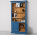 Bookcase with 2 doors and LED strip, accessories included in the price - Color Ext._P045 / Color Int._P002 - DOUBLE COLORED