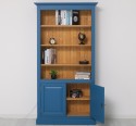 Bookcase with 2 doors and LED strip, accessories included in the price - Color Ext._P045 / Color Int._P002 - DOUBLE COLORED