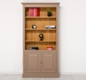 Bookcase with 2 doors and LED strip, accessories included in the price - Color Ext._P088 / Color Int._P002 - DOUBLE COLORED