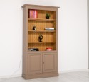 Bookcase with 2 doors and LED strip, accessories included in the price - Color Ext._P088 / Color Int._P002 - DOUBLE COLORED