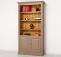 Bookcase with 2 doors and LED strip, accessories included in the price - Color Ext._P088 / Color Int._P002 - DOUBLE COLORED