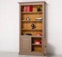 Bookcase with 2 doors and LED strip, accessories included in the price - Color Ext._P088 / Color Int._P002 - DOUBLE COLORED