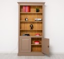 Bookcase with 2 doors and LED strip, accessories included in the price - Color Ext._P088 / Color Int._P002 - DOUBLE COLORED