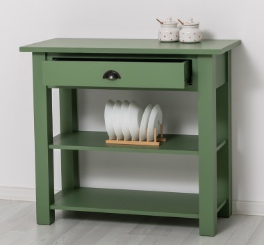 Console with 1 drawer with metal rails - Color_P038 - PAINT