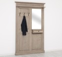 Hanger with mirror, 1 drawer - Color_P037 - Brushed