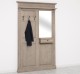 Hanger with mirror, 1 drawer - Color_P037 - Brushed