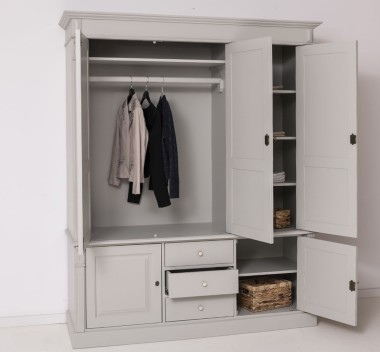 Wardrobe with 3 + 2 doors and 3 drawers, Directoire Collection