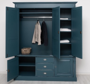 Wardrobe with 3 + 2 doors and 3 drawers, Directoire Collection