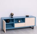 TV sideboard with 2 doors and 1 drawer "Slatted"