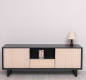 TV sideboard with 2 doors and 1 drawer "Slatted"