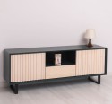 TV sideboard with 2 doors and 1 drawer "Slatted"