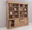 Sideboard 6 drawers, 2 doors BAS + open shelves SUP, oak