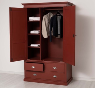 Wardrobe with 2 doors and 3 drawers