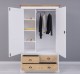 Wardrobe with 2 doors and 3 drawers