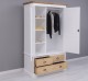 Wardrobe with 2 doors and 3 drawers