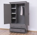 Wardrobe with 2 doors and 3 drawers