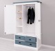 Wardrobe with 2 doors and 3 drawers