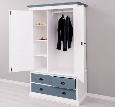 Wardrobe with 2 doors and 3 drawers