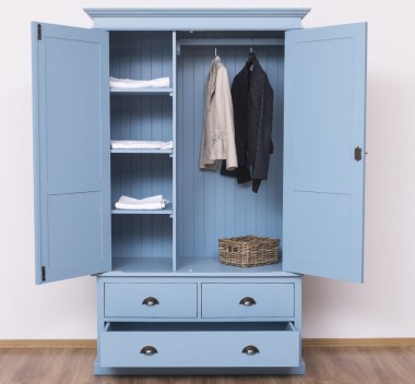 Wardrobe with 2 doors and 3 drawers