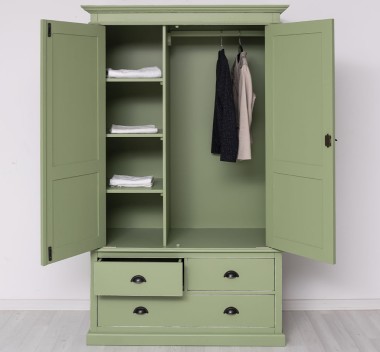 Wardrobe with 2 doors and 3 drawers