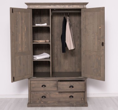 Wardrobe with 2 doors and 3 drawers