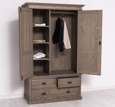 Wardrobe with 2 doors and 3 drawers