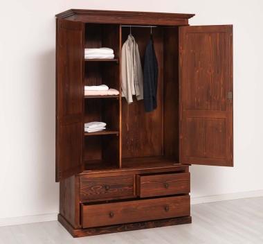 Wardrobe with 2 doors and 3 drawers