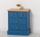 Chest of 2 drawers over 2 drawers, oak top