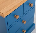 Chest of 2 drawers over 2 drawers, oak top