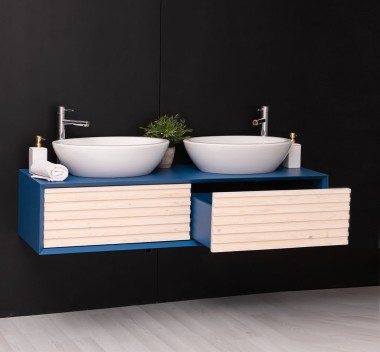 Bathroom item 2 drawers "Slatted"