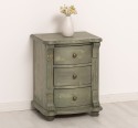 Nightstand With 3 Curved Drawers - Color_P057 - BRUSHED