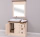 Bathroom base unit double shutter doors + 3 drawers  + shutter mirror frame, sink and faucets include in price - Color Top_P064 